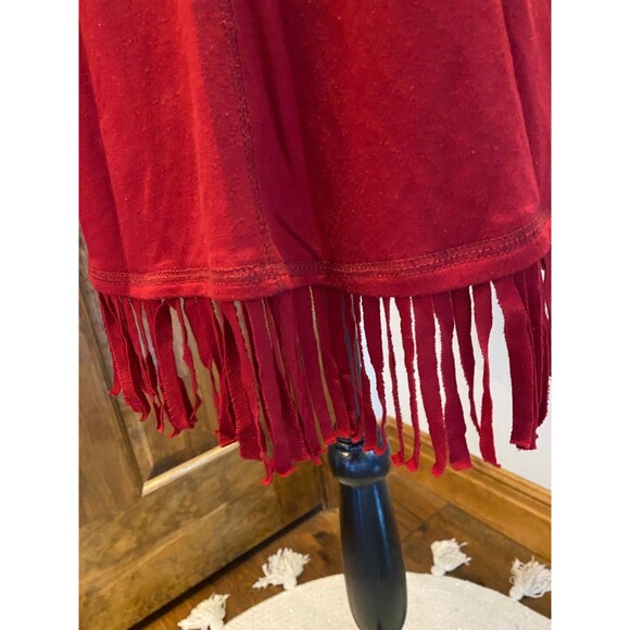 Ruby Rd Pullover Blouse Size XLRed Fringed Top Cowl Neck Plus - Picture 4 of 11
